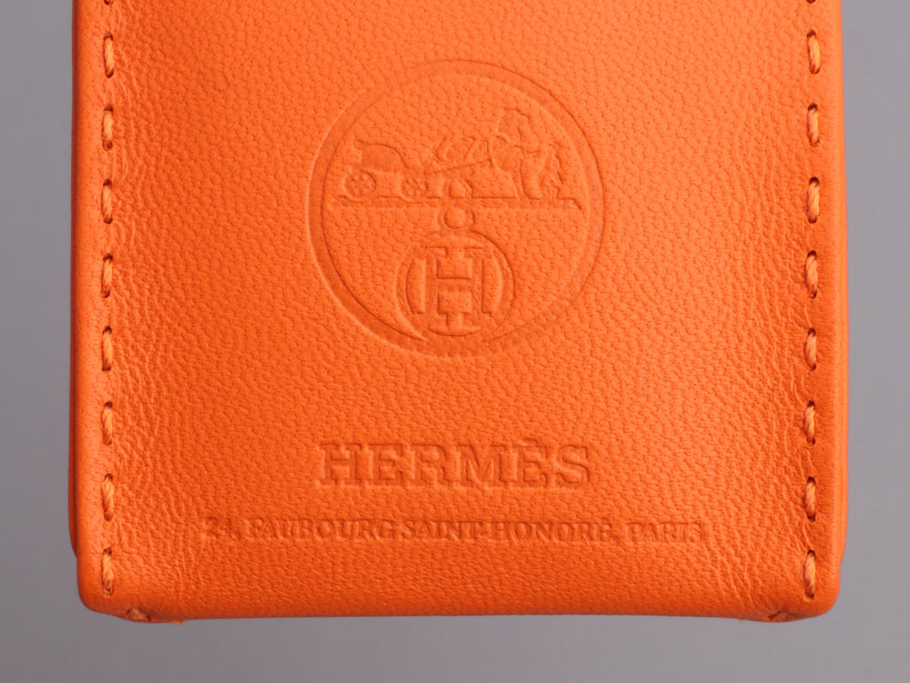 Hermès Feu Lambskin Shopping Bag Charm