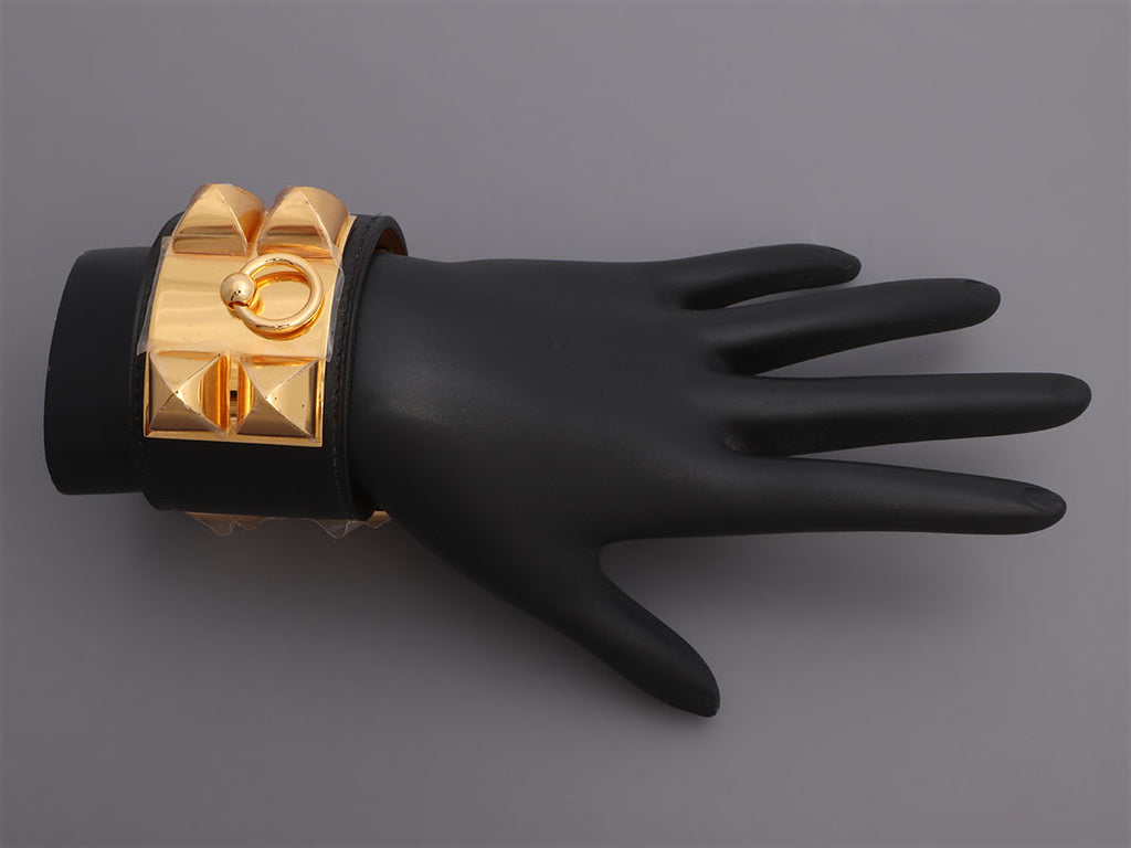 Hermès Black Swift Collier de Chien CDC Bracelet