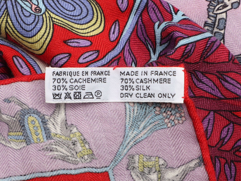 Hermès Le Jardin de la Maharani Cashmere Silk Shawl 140cm