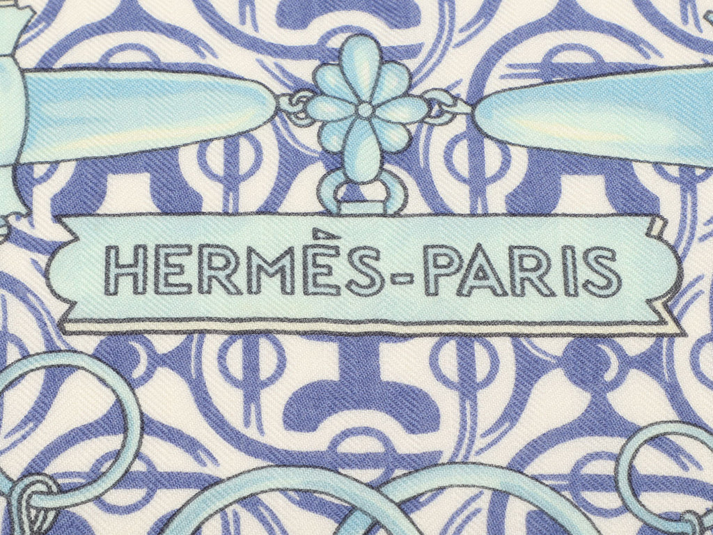 Hermès Mors et Gourmettes Cashmere Silk Shawl 140cm