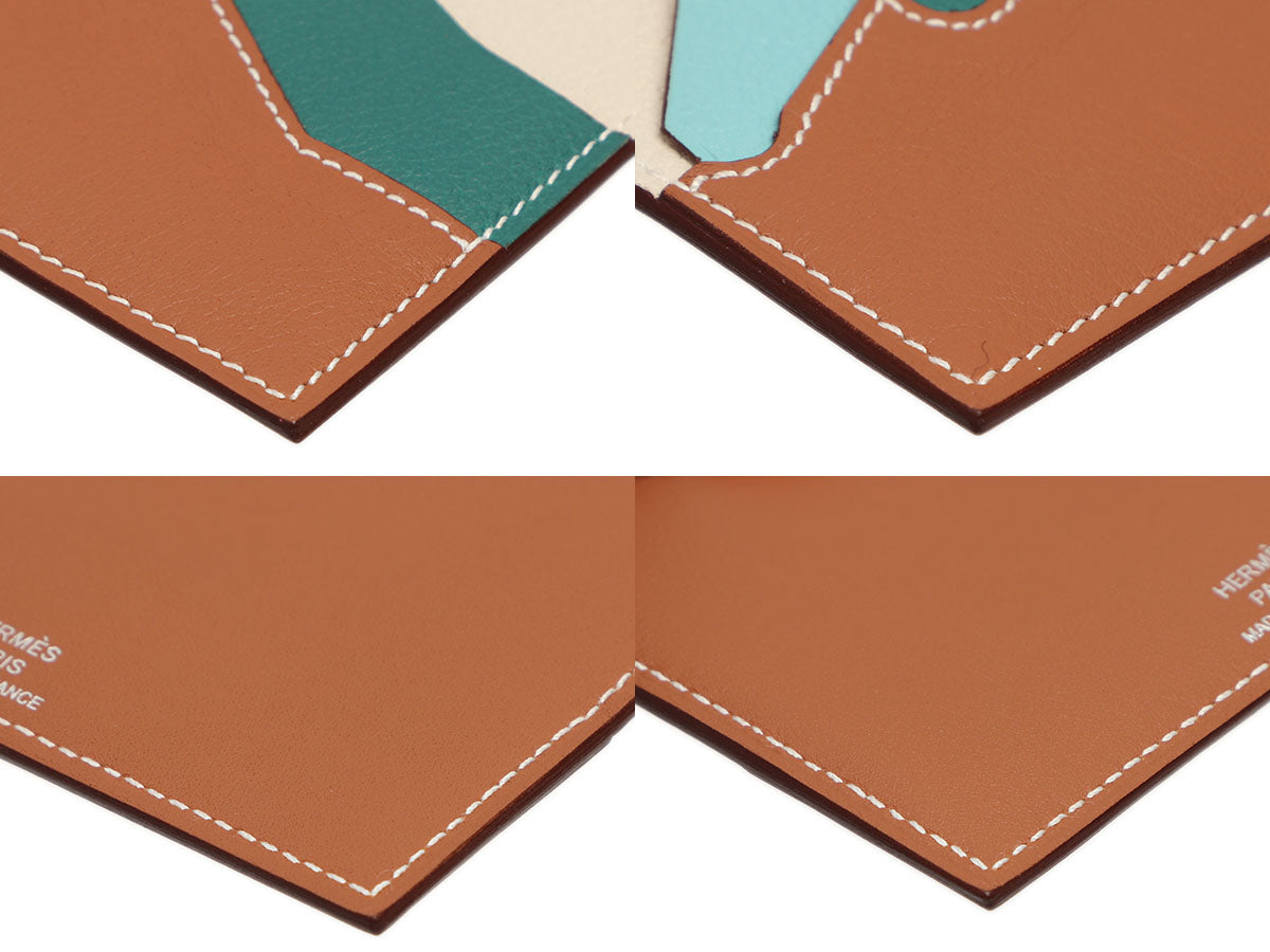 Ferragamo Copper leather card holder