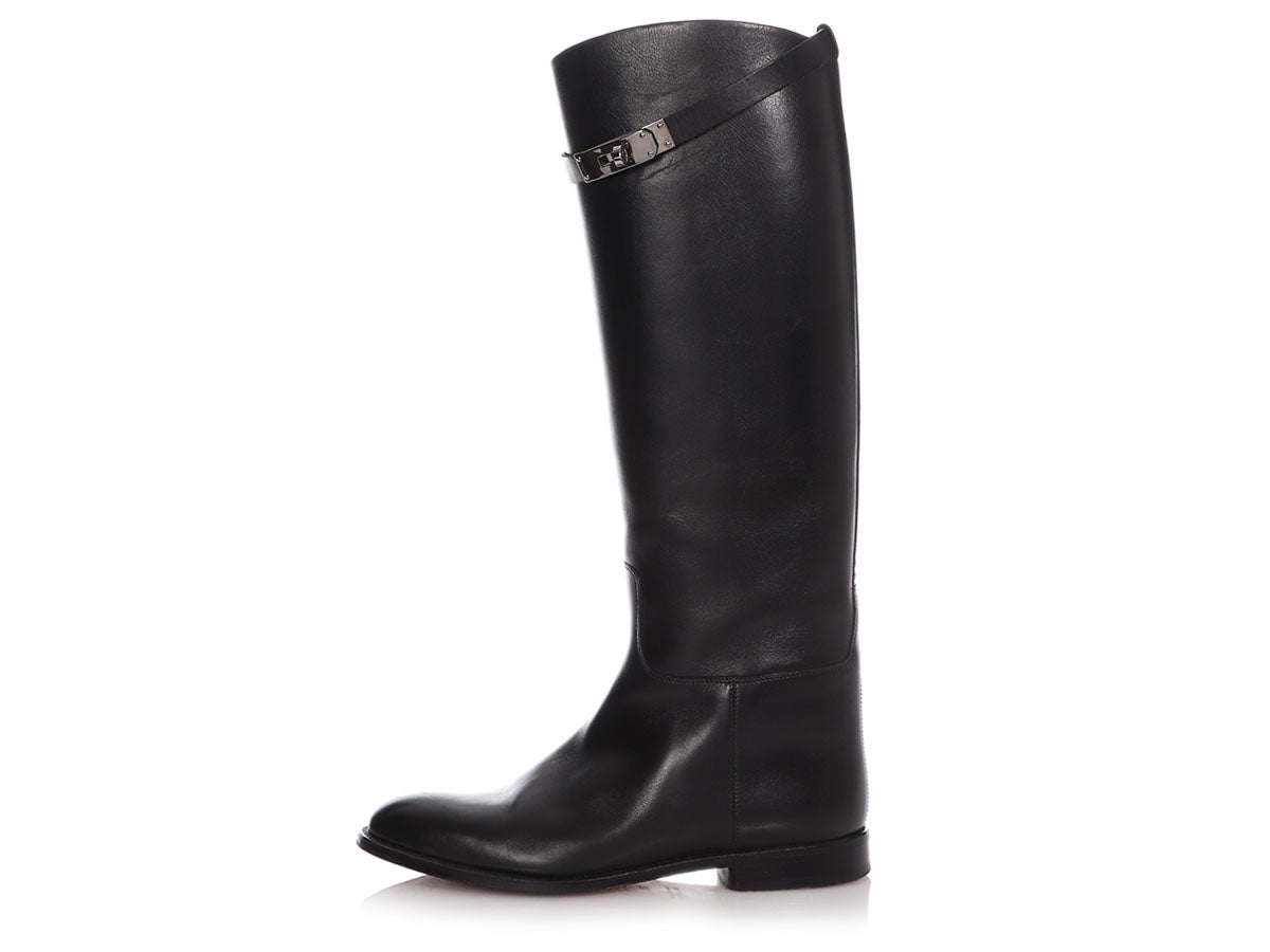 Hermès HERMES Bottines T.UE 40 cuir de vachette Marron ref.823647 Hermès HERMES Bottines T.UE 40 cuir de vachette Marron ref.823647