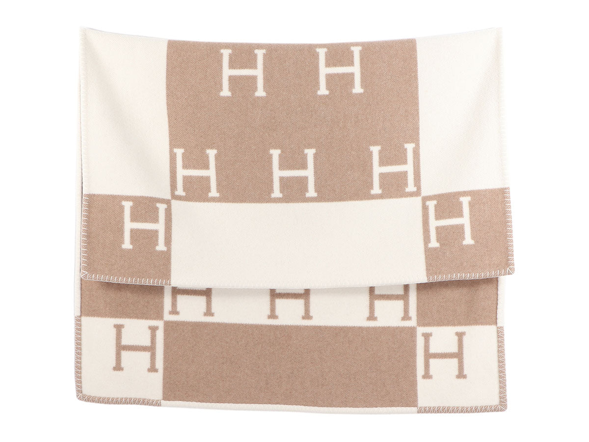 Hermès Brown Wool Cashmere Avalon Blanket Ann's Fabulous Closeouts