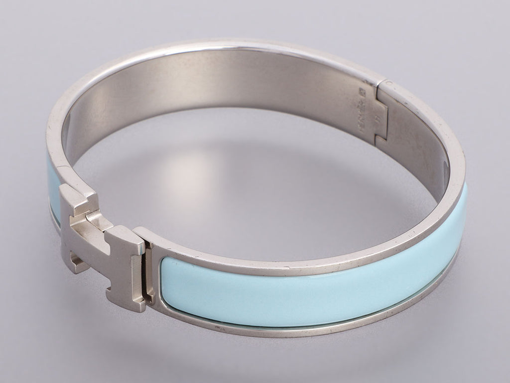 Hermès Narrow Bleu Clic-Clac Bracelet
