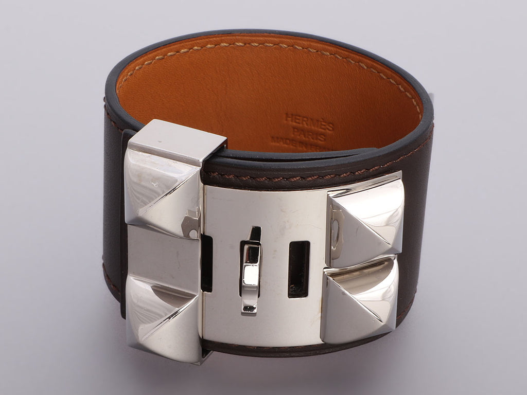 Hermès Chocolate Swift Collier de Chien CDC Bracelet