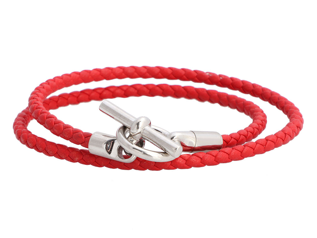 Hermès Red Glénan Double Tour Bracelet