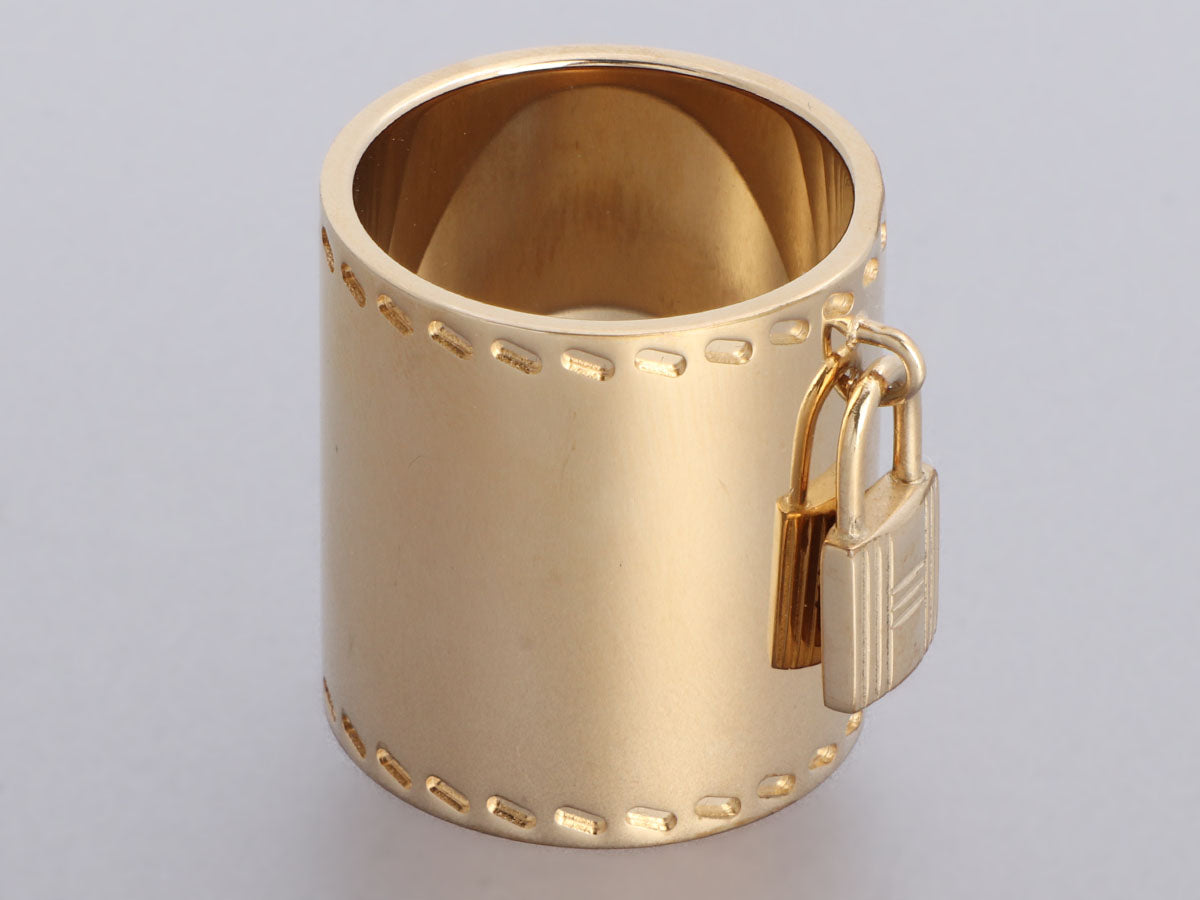 Hermès NEW HERMES REGATE SCARF RING CHAINE D'ANCRE DORE GOLD SCARF RING  Golden Metal ref.888357 - Joli Closet