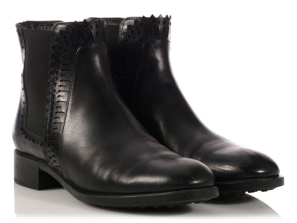 Tod Black Chelsea Ankle Boots