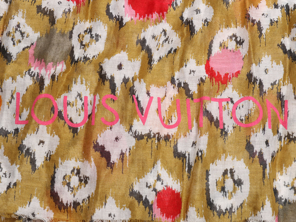 Louis Vuitton Khaki Monogram Polka Dot Stole - Ann's Fabulous Closeouts