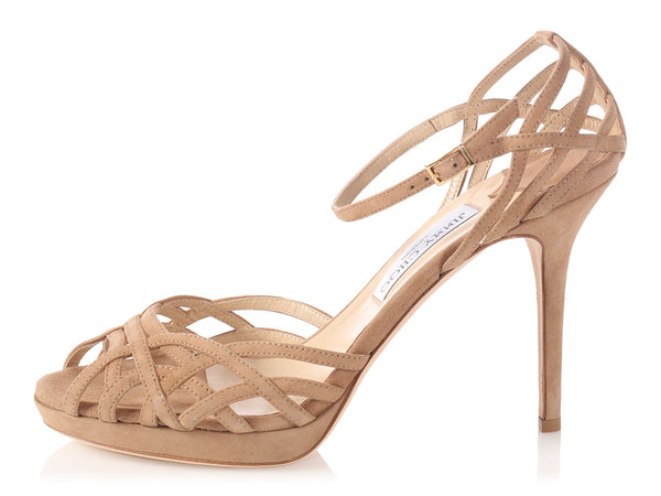 Jimmy Choo Brown Suede Strappy Sandals