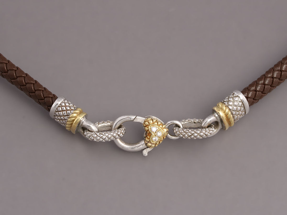 Buy Judith Ripka Diamond Heart Pendant Necklace Sterling Silver 18k Gold  16.5 Online in India - Etsy