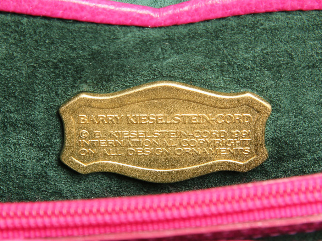 Kieselstein-Cord Pink Alligator Head Trophy Bag