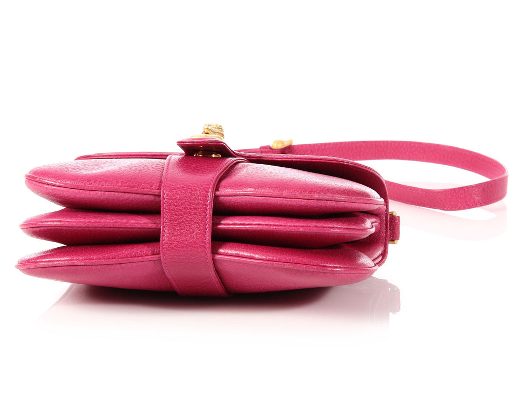 Kieselstein-Cord Pink Alligator Head Trophy Bag