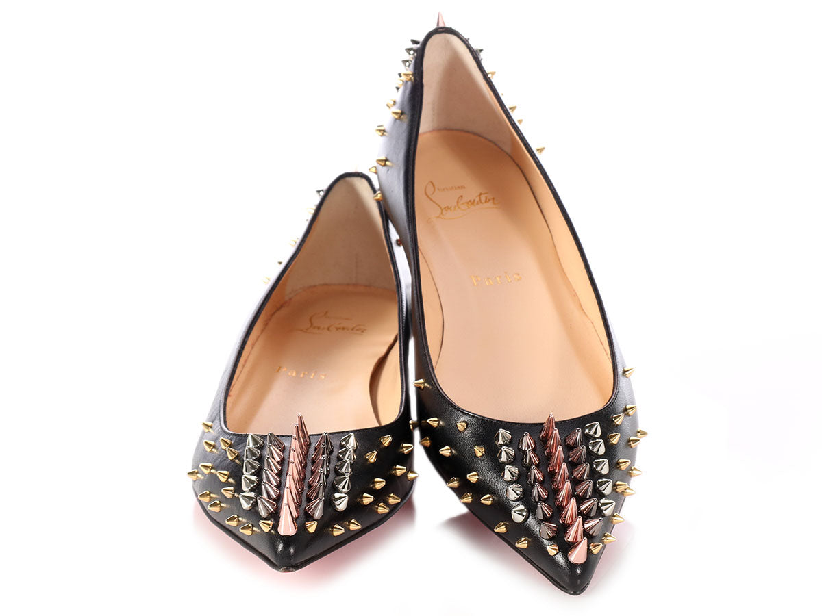 Christian Louboutin Black/Gold Officialito Flat Shoes – PHOENIX LUXE