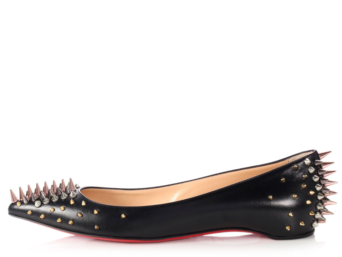 Christian Louboutin Black Chasse A Clou 70 Silver Gold Studded Stud An –  Priscilla Posh