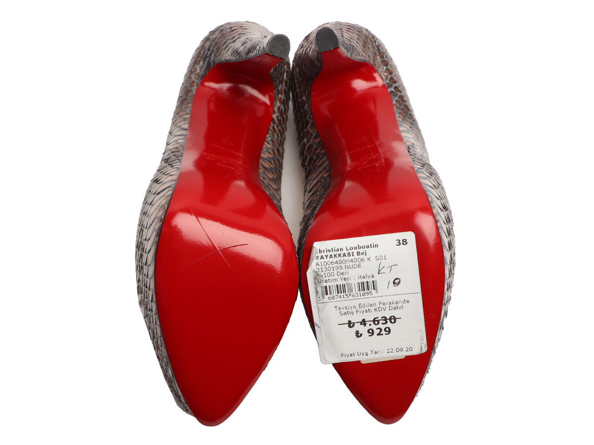 Christian Louboutin Watersnake Daffodile Platform Pumps Ann's