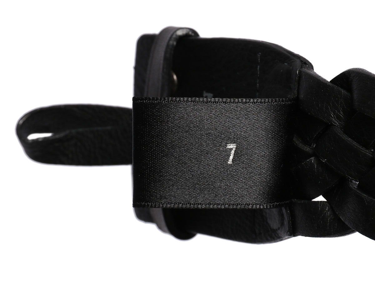 Burberry Crystal Buckle Leather Belt