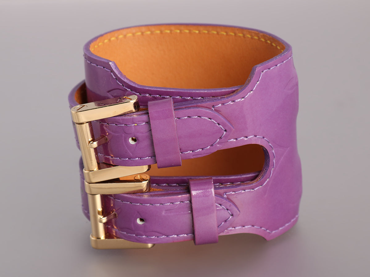 Louis Vuitton Purple Vernis Leather Double Buckle Bracelet - Ann's