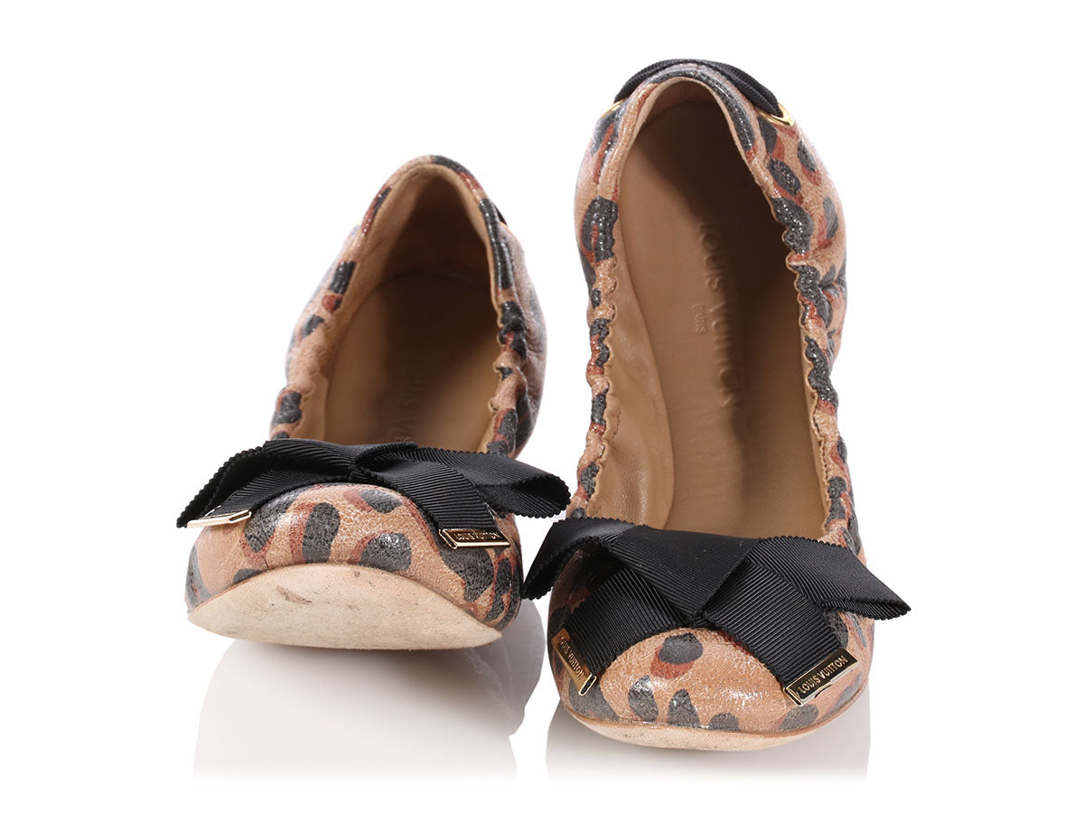 Louis Vuitton Leopard Dauphine Ballerina Flats - Ann's Fabulous