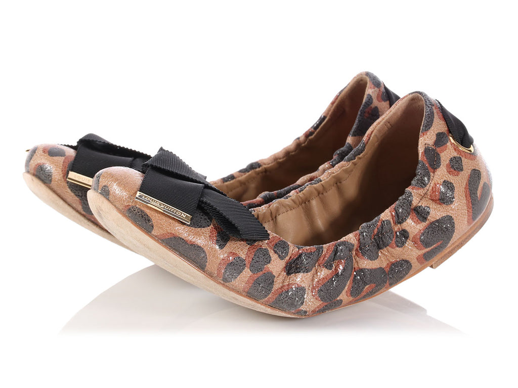 Louis Vuitton Leopard Dauphine Ballerina Flats