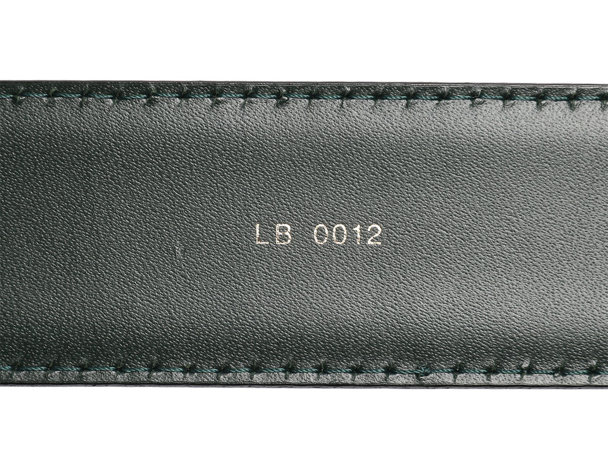 Louis Vuitton Green Taiga Classique Belt