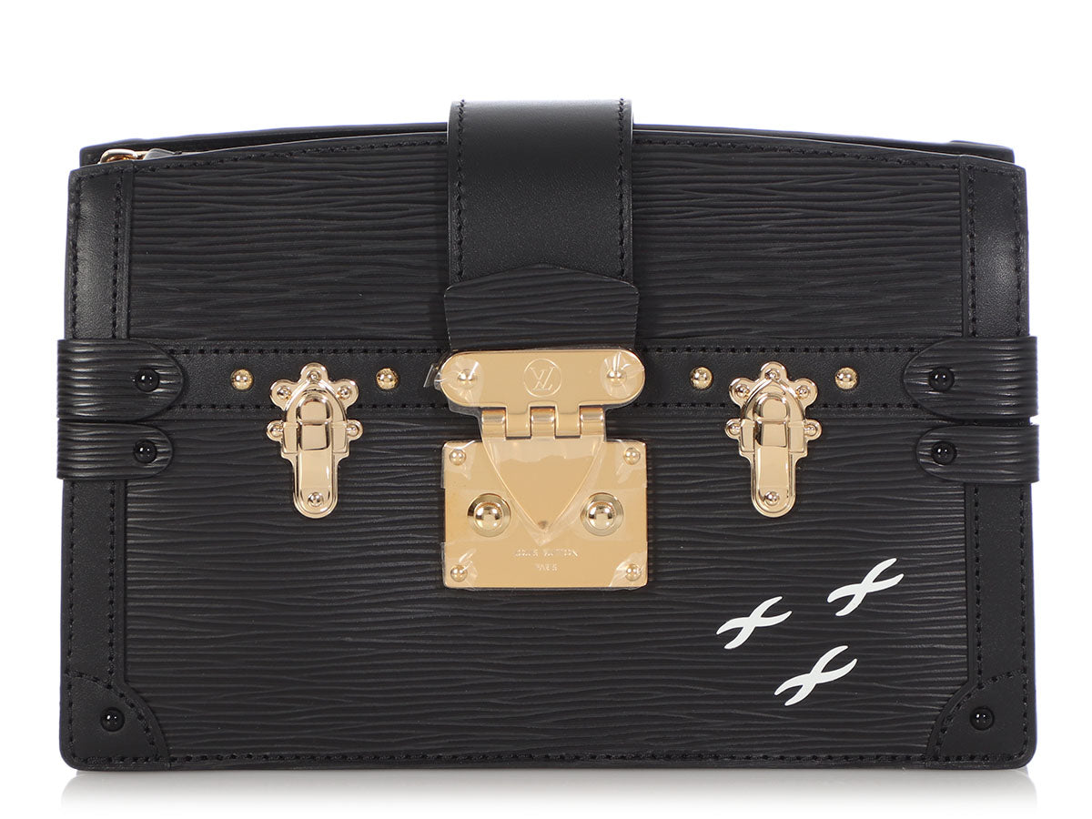 Louis Vuitton Black Epi Leather Chrome Hardware Petite Malle
