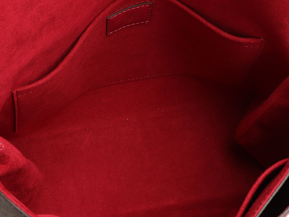 Louis Vuitton Marignan Brown Satchel Red Monogram Canvas Shoulder