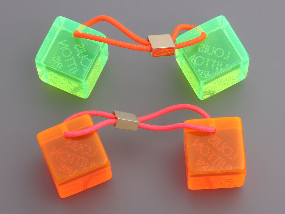 LOUIS VUITTON Translucent Hair Cubes with LV Logo