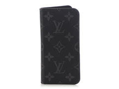 Louis Vuitton Monogram Eclipse iPhone Cell Folio - Ann's Fabulous Closeouts