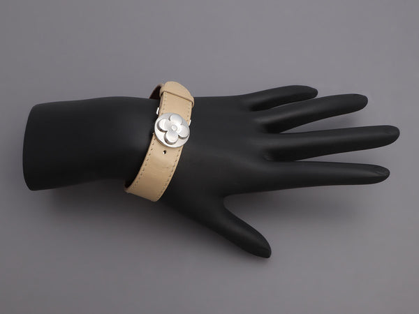 Louis Vuitton Patent Leather Vernis Fleurs Double Wrap Bracelet - Black,  Brass Wrap, Bracelets - LOU807105