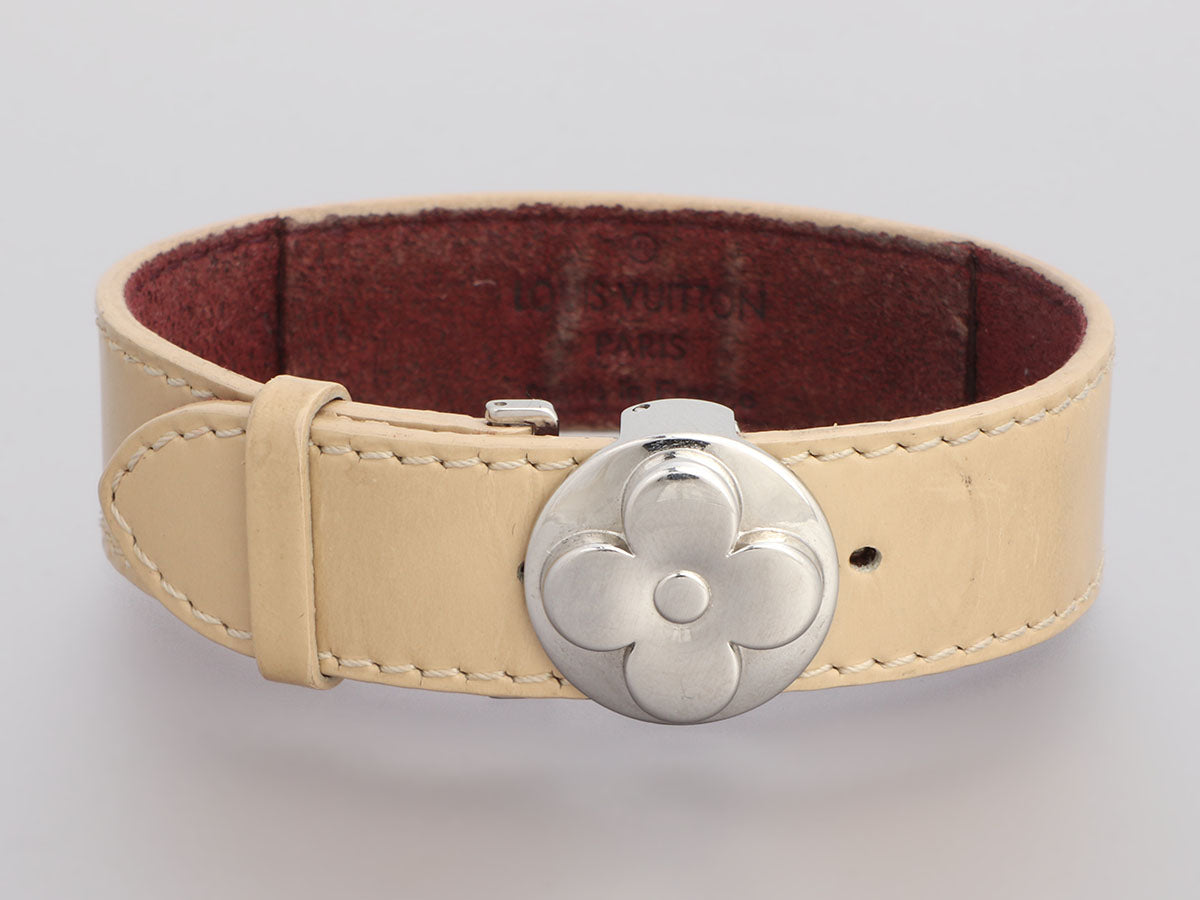 Louis Vuitton Leather Bracelet Beige