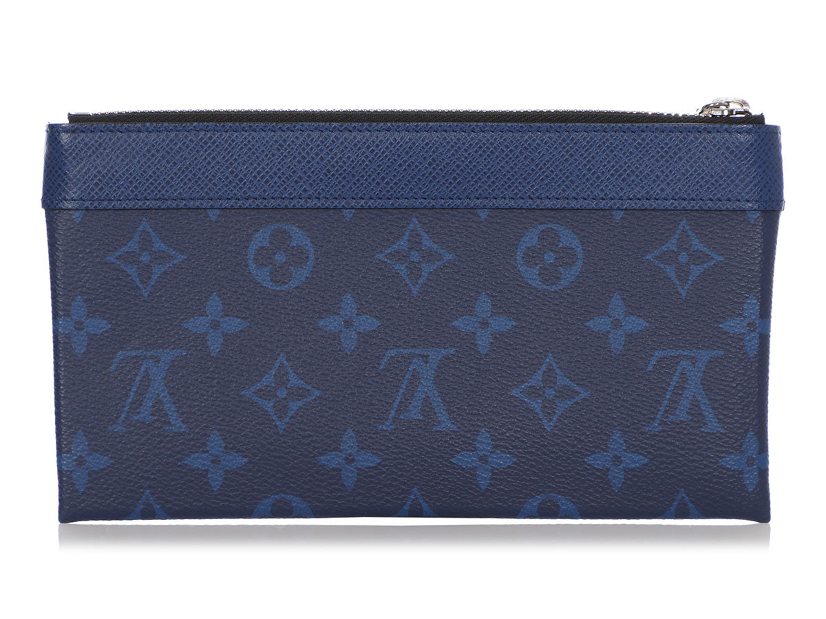 🔥NEW LOUIS VUITTON DISCOVERY POCHETTE PM POUCH Cobalt Taigarama Blue❤️RARE  GIFT