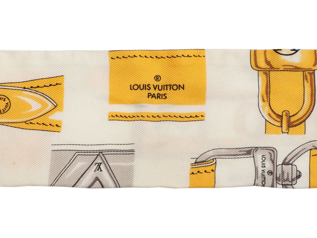 Authentic Louis Vuitton Silk Damier Infinity Bandeau Twilly Scarf