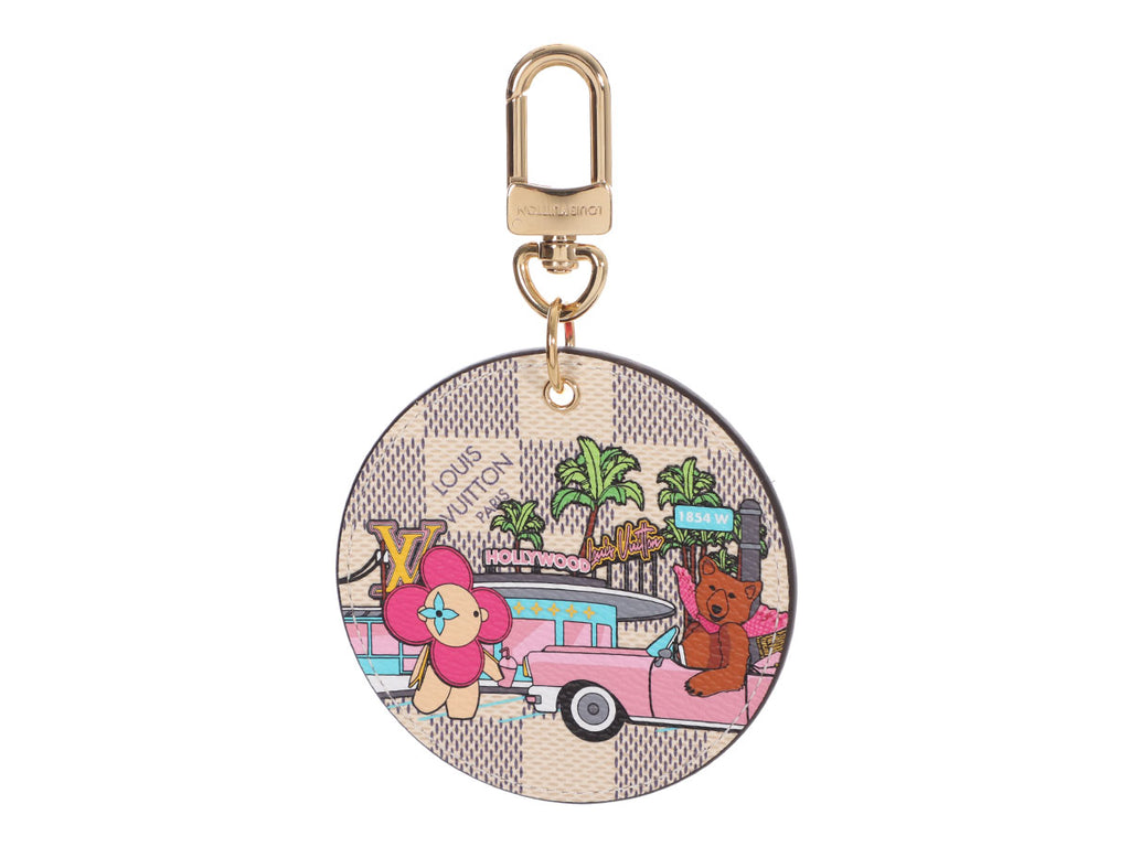 Louis Vuitton Damier azur Christmas Animation Hollywood bag charm 2021.  Made in France. Date code: BC0271