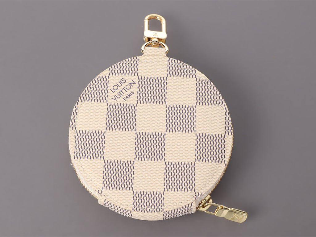 Louis Vuitton Damier Azur Christmas Round Coin Purse Bag Charm