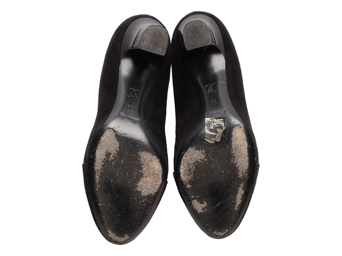 Boots Louis Vuitton Black size 38 EU in Suede - 32562134