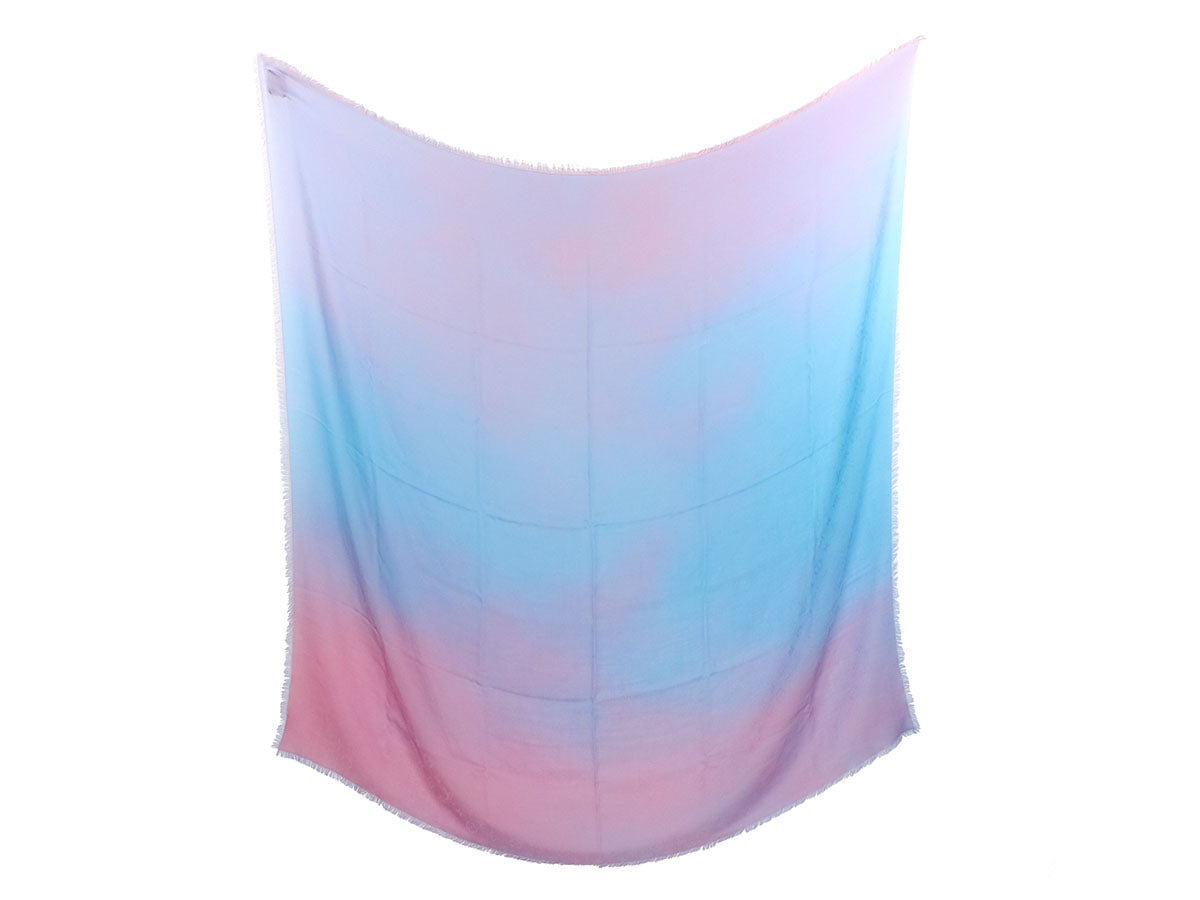 Accessories, Louis Vuitton Blue Pink Ombre Cashmere New Without Tags  Shawlpashmina Scarf