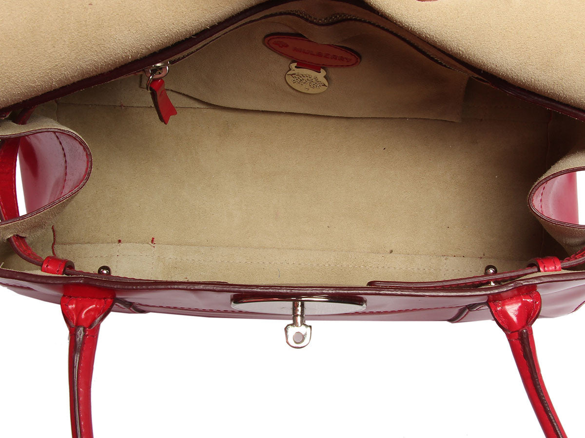 Mulberry foldover leather shoulder bag - Red