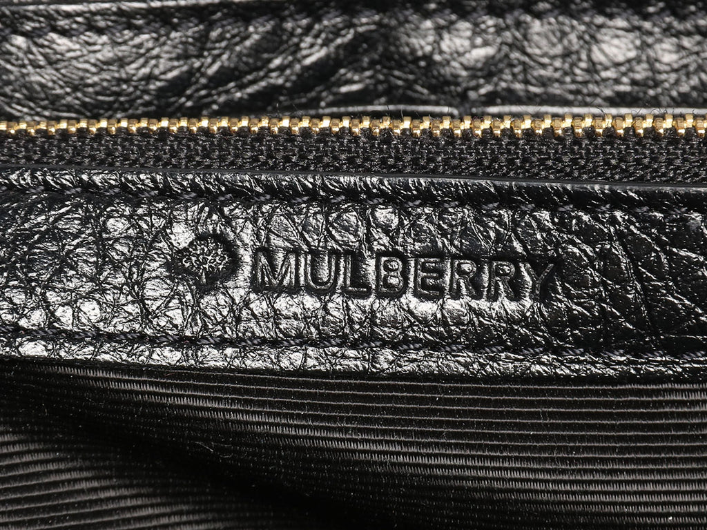Mulberry Black Long Zippy Wallet