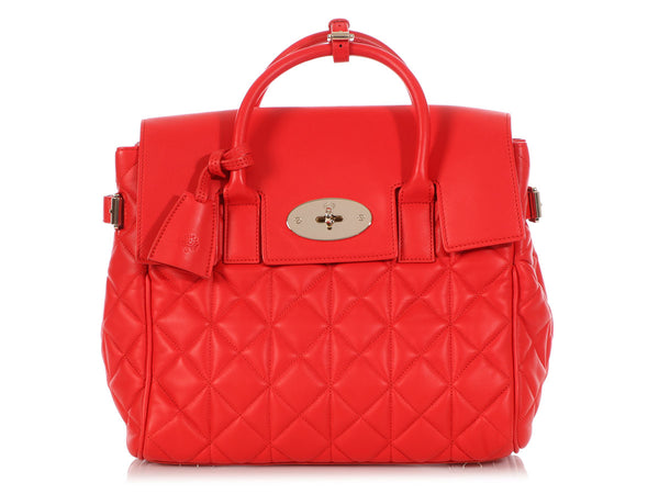 Mulberry Red Cara Delevingne Quilted Convertible Bag