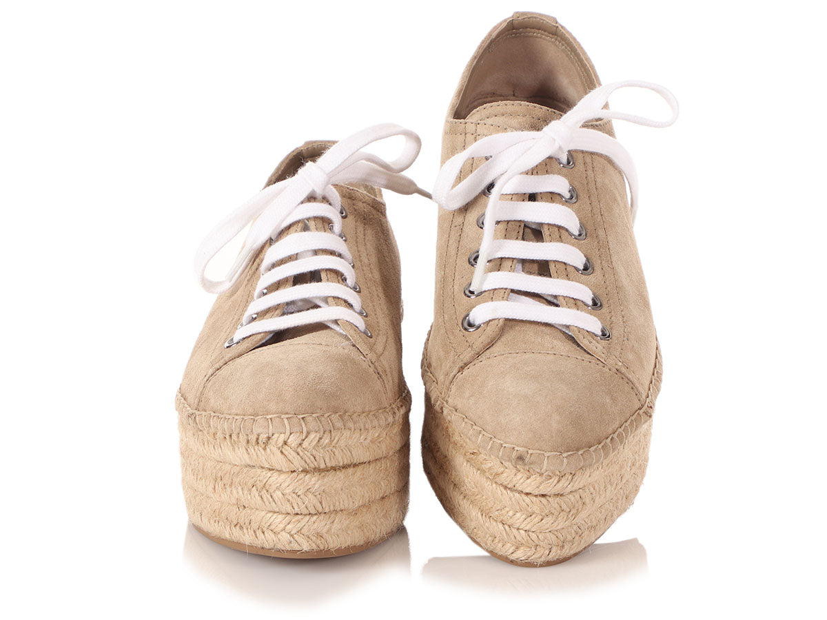 Espadrille Flats Miu Miu Espadrilles Platform Miu Miu Deserto