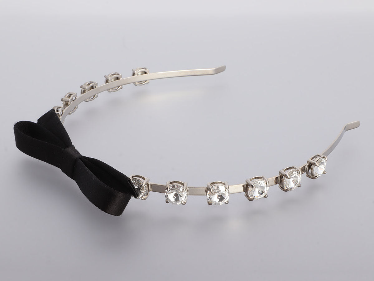 Miu Miu Crystal Bow Headband - Ann's Fabulous Closeouts