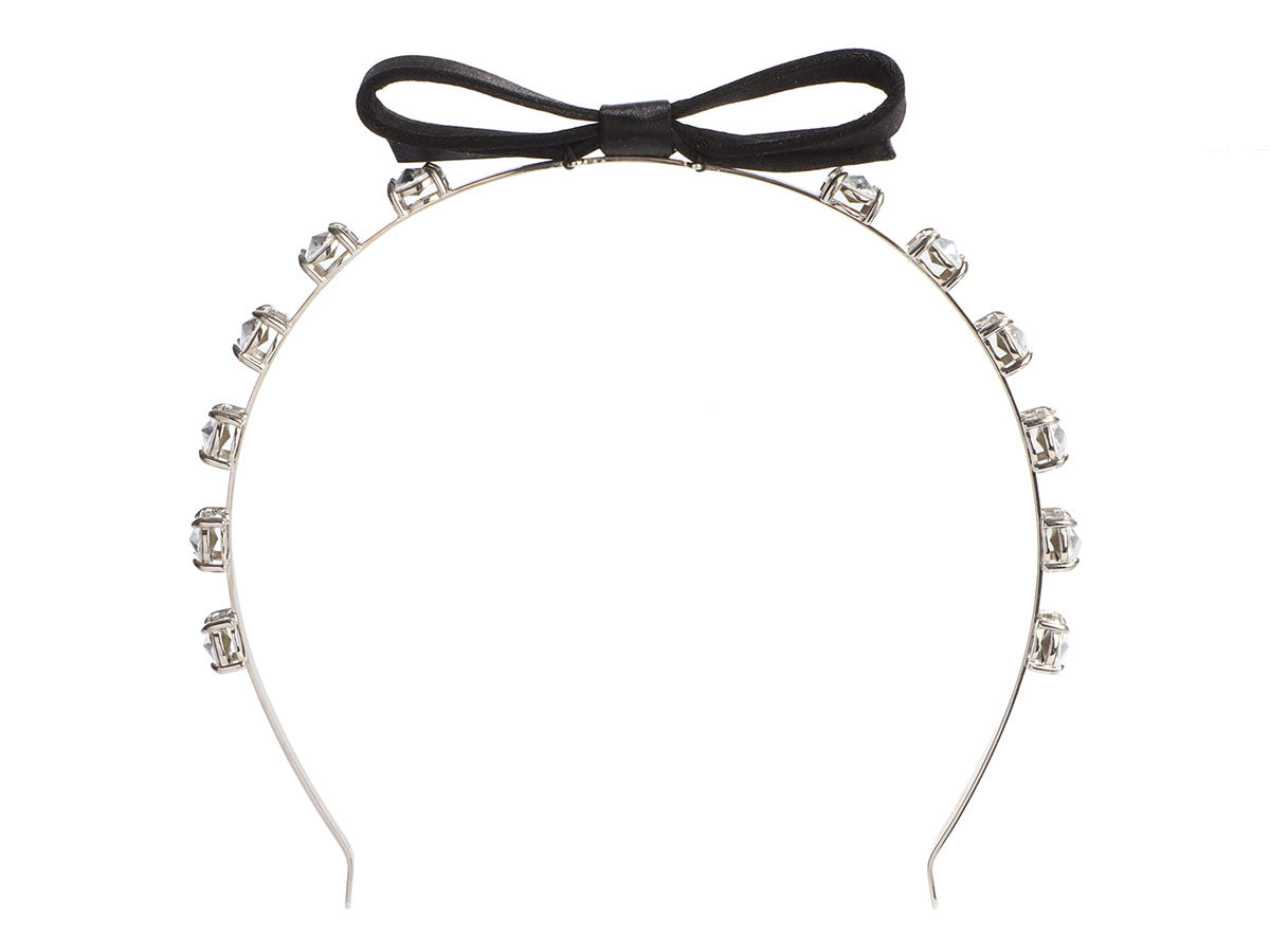 Miu Miu Women's Pearl & Swarovski Crystal Bow Headband - Silver Hair  Accessories, Accessories - MIU157661