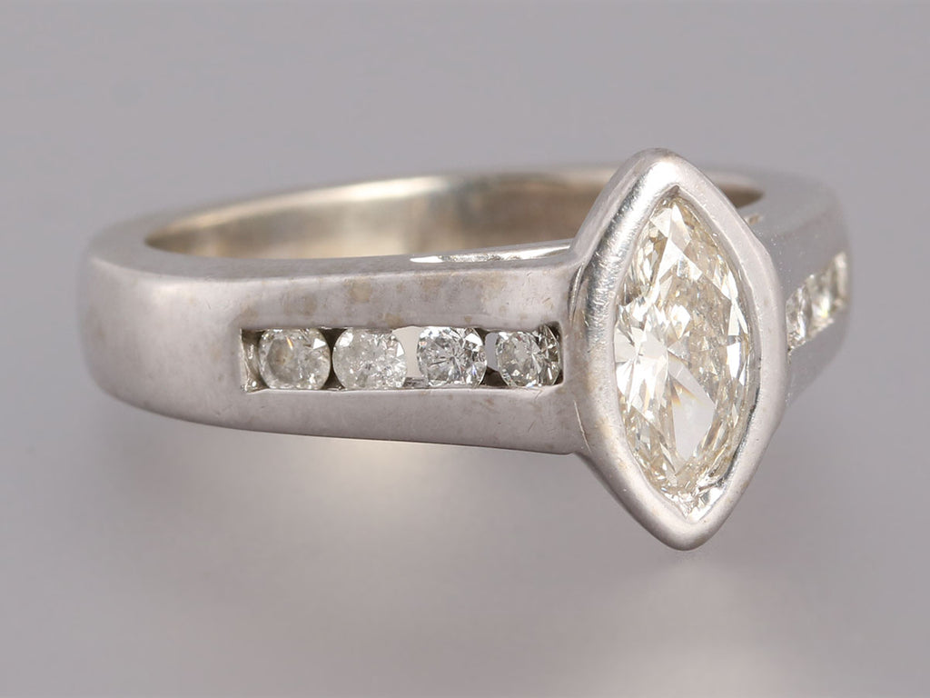 Marquise-Cut Diamond 14K Gold Ring