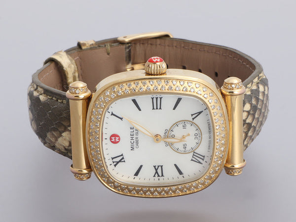 Michele Caber Isle Diamond Watch with 4 Additional Straps