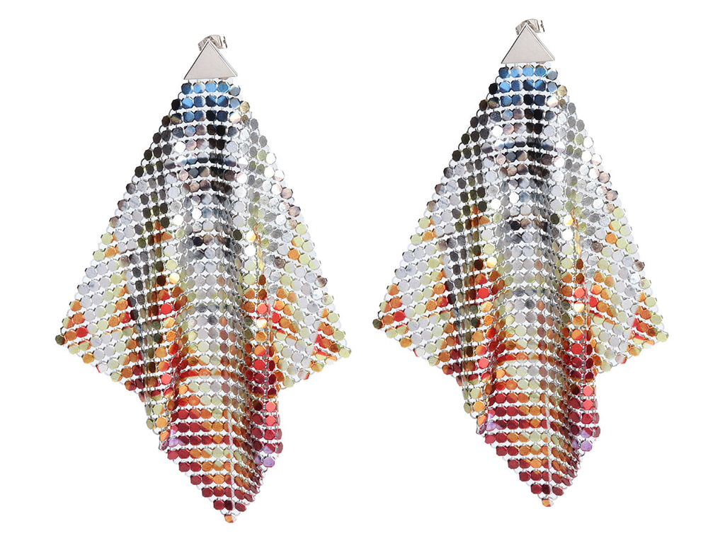 Paco Rabanne Multicolor Chain Mail Drop Earrings