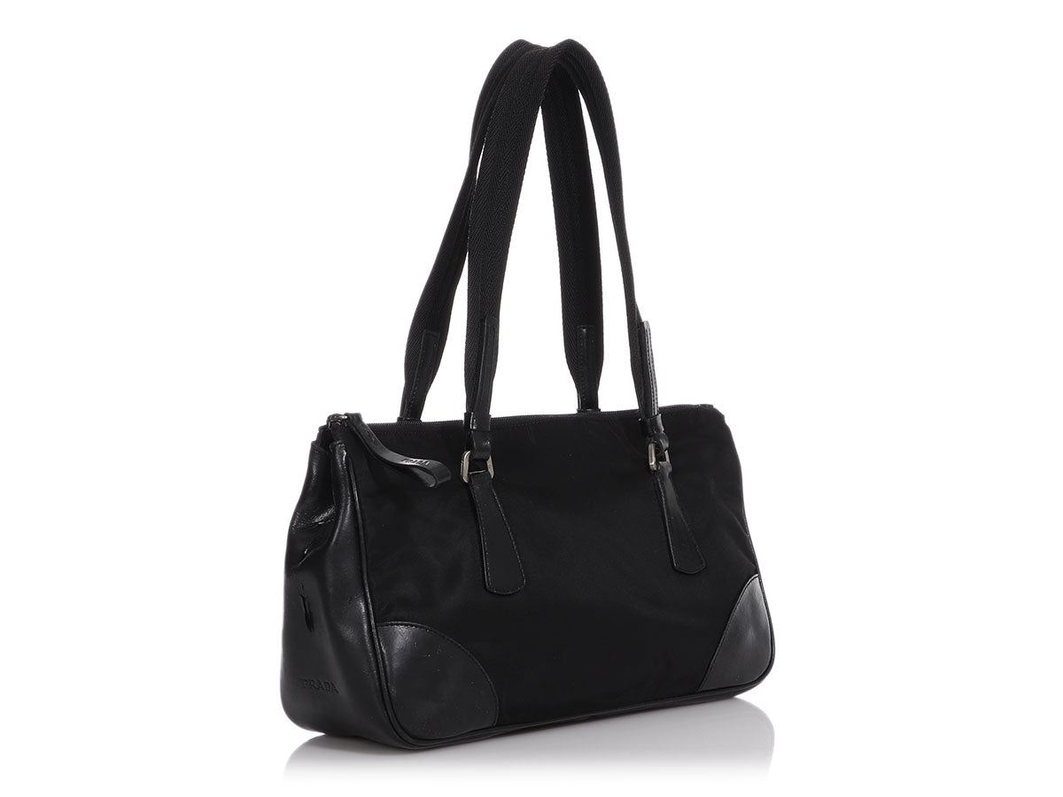 Prada - Women's Shoulder Bag - Black - Leather