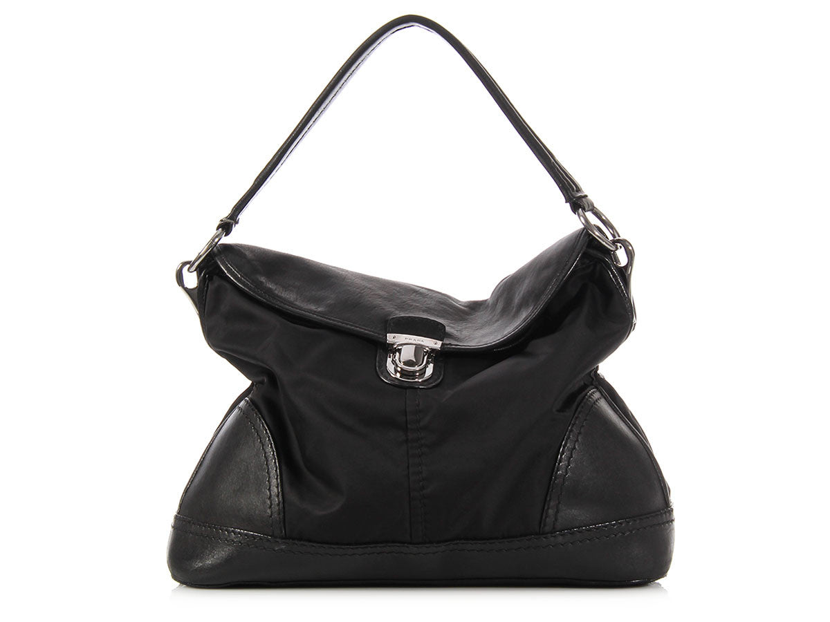 Prada So Black Monochrome Flap Bag