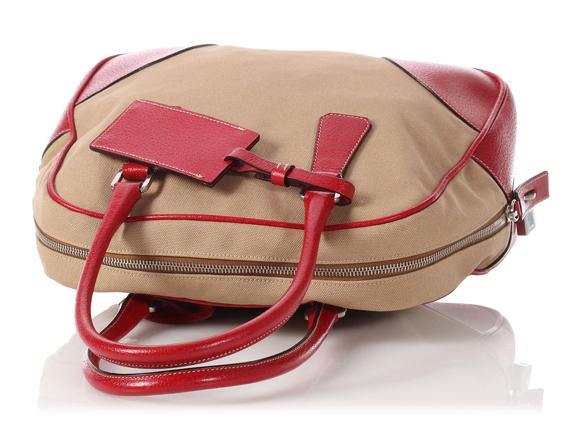 Handbag Prada Red in Cotton - 37301072