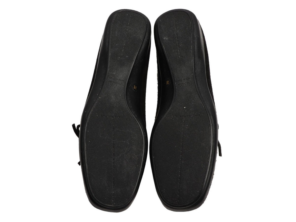 Prada Black Suede Moccasin Loafers